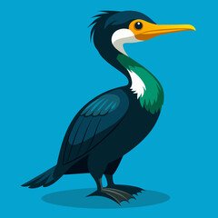 Fototapeta premium Cormoran déployant ses ailes pour sécher