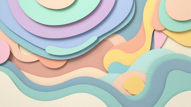 Paper Cut Layered Abstract Background