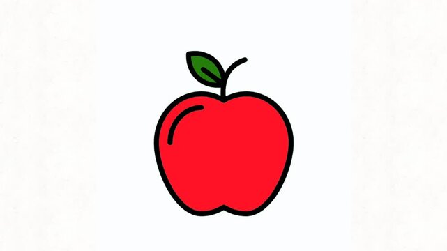 vector illustration of a red apple