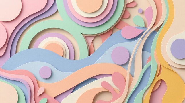 Paper Cut Layered Abstract Background