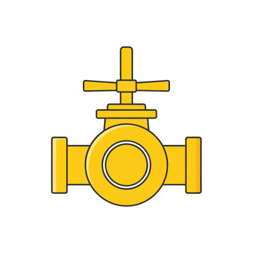 Yellow Industrial Pipe Valve, Plumbing Fixture, Water Control Mechanism