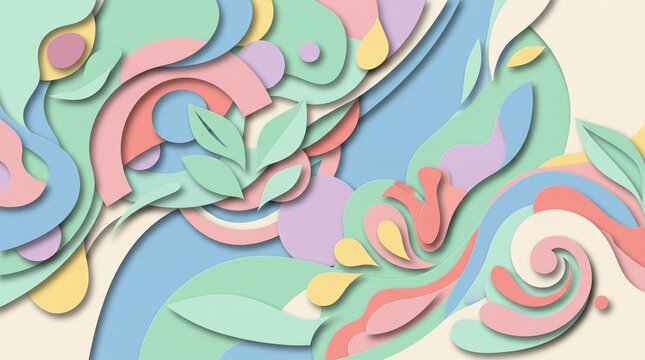 Paper Cut Layered Abstract Background