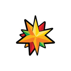 Fototapeta premium Explosion Starburst Graphic Element.