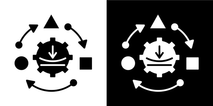 Moral Compass  Icon Set White Glyph Style Collection