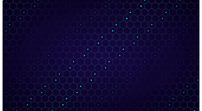 Abstract hexagon grid background, with glowing digital animation