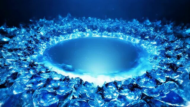 Frosty Magnetic Fluid Forming an Spiky Abstract Winter Wreath