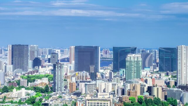 東京・高輪ゲートウェイシティを望むタイムラプス 2026 