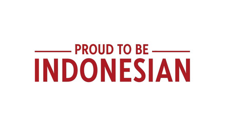 Proud to be Indonesian text. © Cendol
