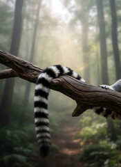 Naklejka premium ring tailed lemur