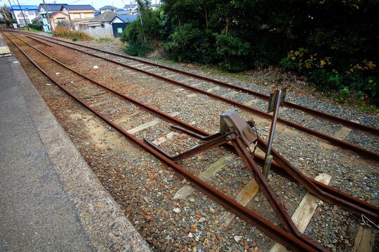 Railway Buffer Stop at the End of the Line