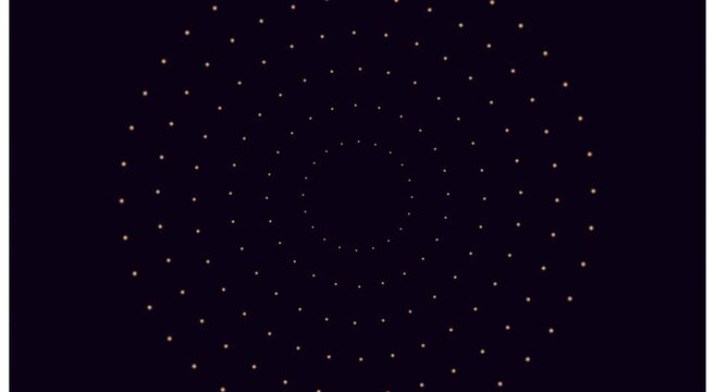 Minimalist concentric dot pattern motion animation background