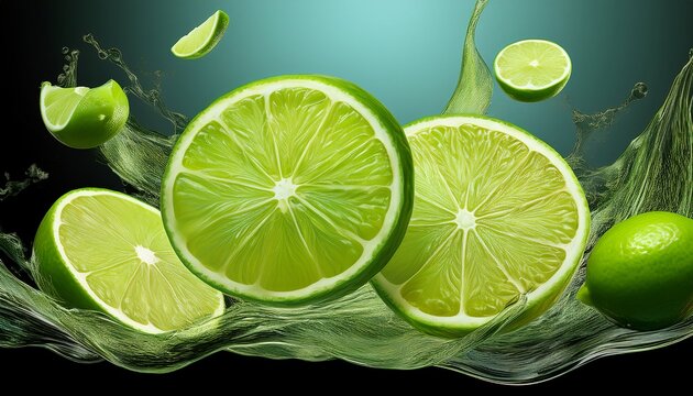 lime fruit slices levitation png