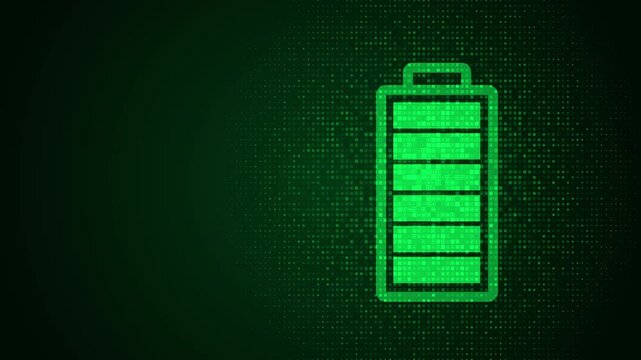 Battery icon made with electricity signs, Battery power supply, Charging point station background