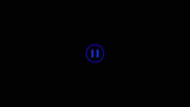 Pause symbol icon featuring two vertical bars inside a thin circular ring serves as a functional user interface element designed to halt media playback operations on various modern digital devices.