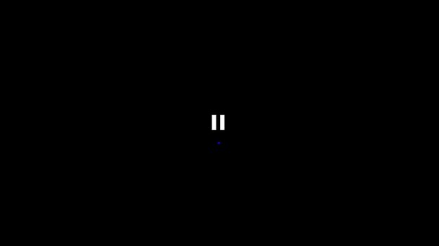 Pause symbol consisting of two vertical white bars displayed centrally on a solid black background is used to indicate a temporary suspension of media playback in a digital user interface environment.