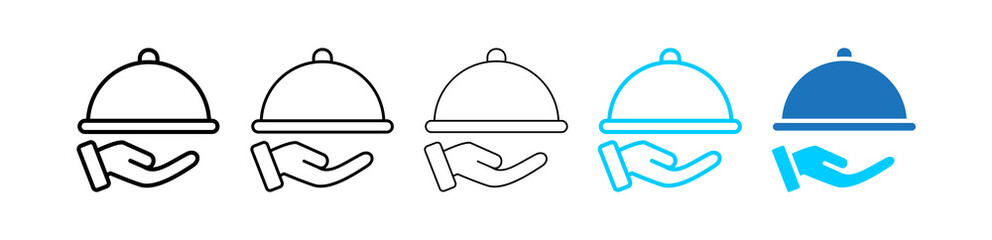 Fototapeta premium Food Serving defferent icon
