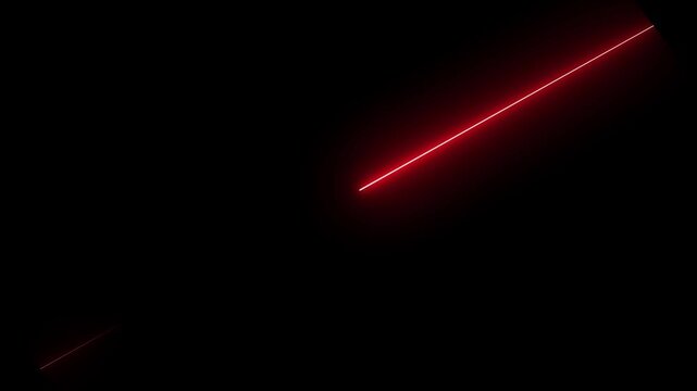 Light streak forms a vibrant diagonal red line emerging from a dark void, suggesting high-speed motion or energy flow captured in a minimalist composition for futuristic conceptual artistic projects.