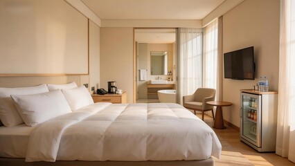 Fototapeta premium Modern hotel room interior