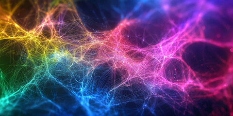 Fototapeta premium Vibrant Abstract Energy Network Light Background