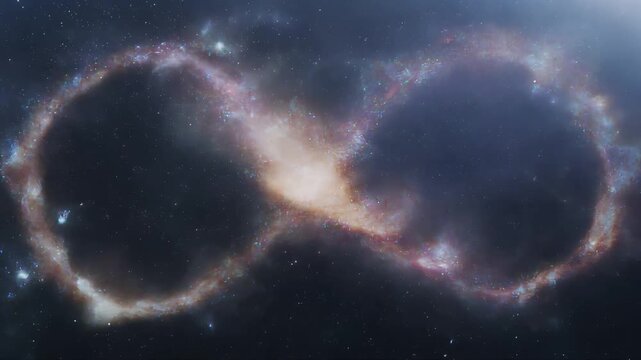 Infinity Symbol Nebula in Dark Space