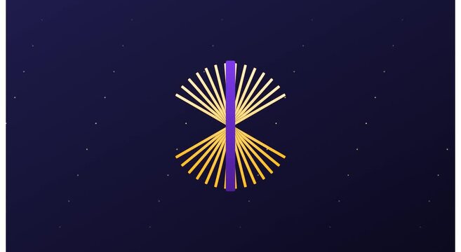 Abstract geometric loading animation with glowing animation