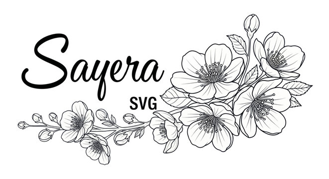 Floral Design Element Illustration.