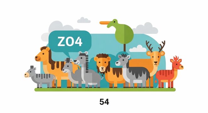 Cartoon animals illustration