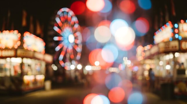 Dreamy Summer Carnival Lights with Patriotic Colors