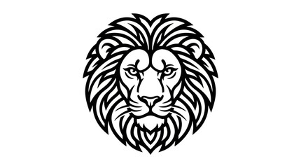 Obraz premium Lion Head Outline Logo Element