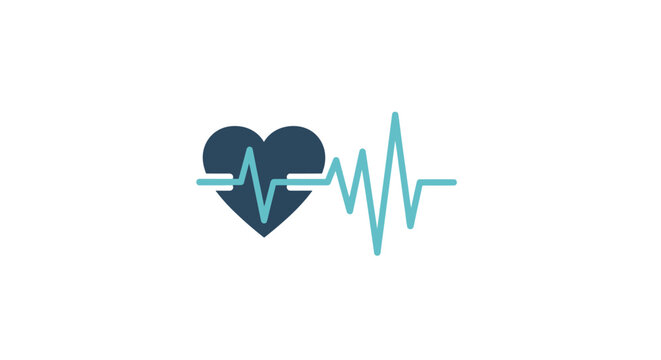 Heartbeat Cardiogram Icon - Medical Health Symbol