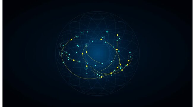 Abstract atomic orbitals and neural network animation