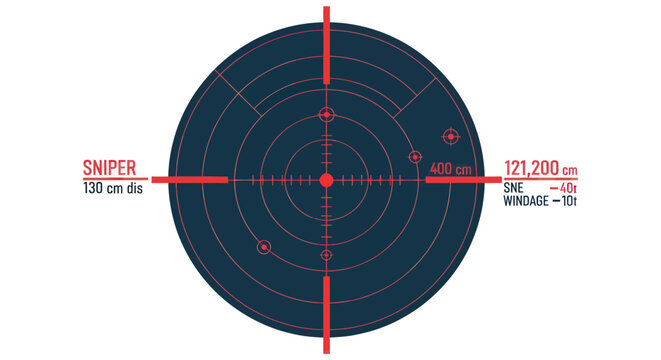 Rifle Scope Target Bullseye Sight.