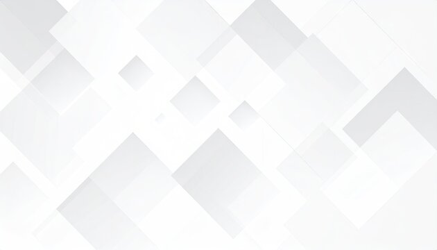 Geometric abstract of overlapping white and gray squares