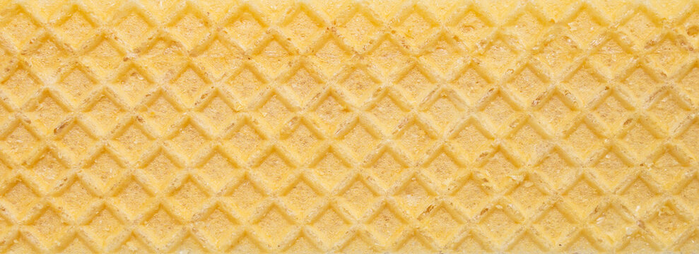 Crispy Golden Wafer Biscuit Surface Texture Background