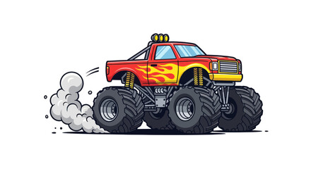 Large Monster Truck with Big Tires. © nero