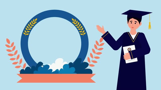 graduate with diploma