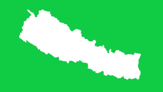 Nepal wiggle animation map loop green background