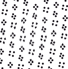 Fototapeta premium Abstract art with dots and distorted spots