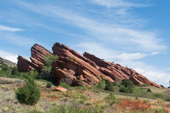 Red rock formation at Red Rocks Park and Ampitheatre
