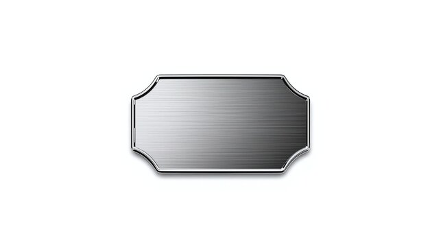 Brushed Metal Plaque with Ornate Edges - Blank Sign for Text and Graphics