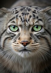 Fototapeta premium Emerald Gaze of the Steppe Phantom