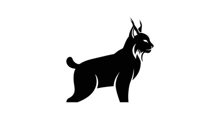 Minimalist Lynx Silhouette Vector Illustration © Melatunz