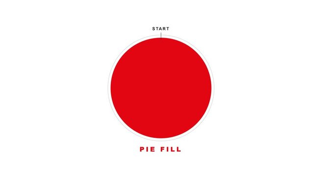 Animated pie chart loading progress circle infographic animation