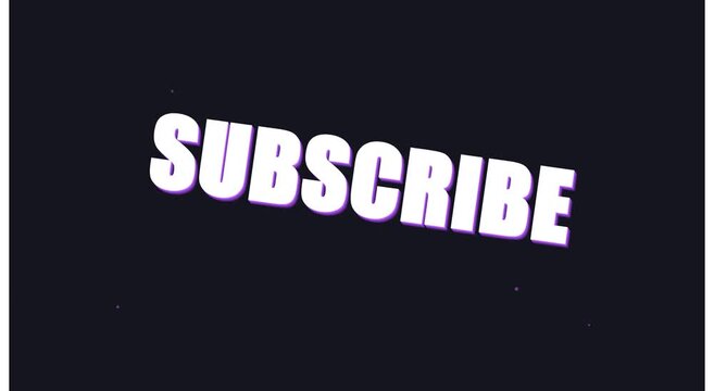 Animated subscribe button overlay for social media animation
