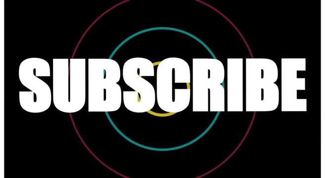 Animated subscribe button overlay for social media animation