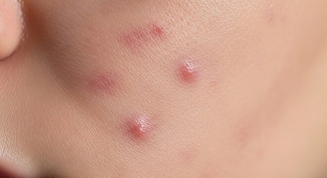 Close-up of Skin with Pustules: A Medical Perspective.