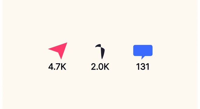 Social media engagement animation with dynamic animation