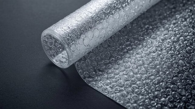 Transparent bubble wrap roll for packaging and protection