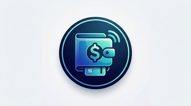 Mobile payment icon, digital wallet symbol, finance logo, e-commerce sign