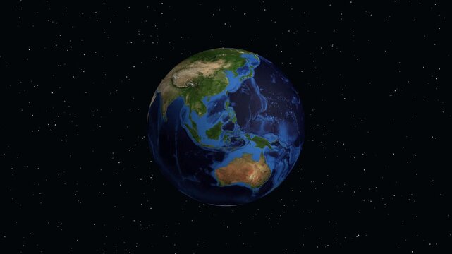 3D Earth Animation Zooming into Lokoja Nigeria with Geographic Data Overlay